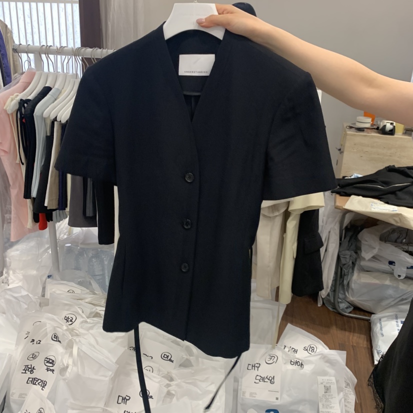 UNDERSTANDING東大門實拍韓國女士新品休閑26春夏夾克含腰繩UNDERSTANDING夾克圖色2