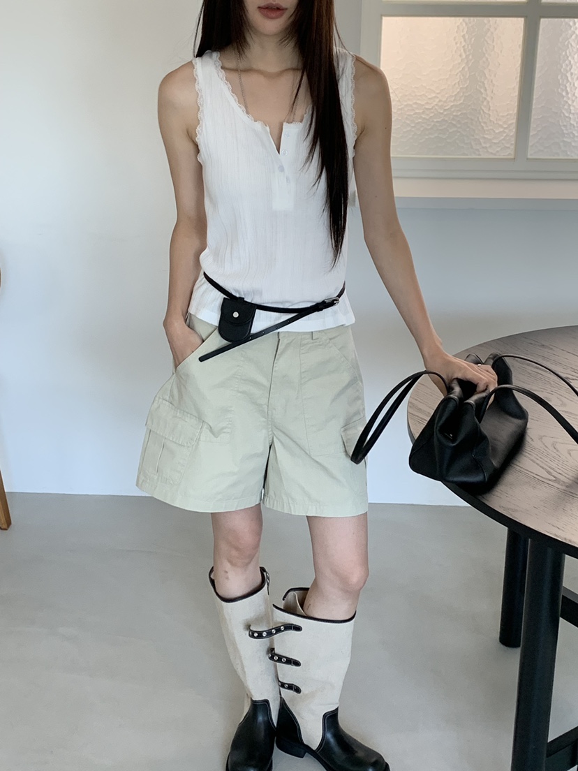 RIVER RAIN韓國直郵實拍女士新品26夏季人氣熱賣短褲工裝RIVER RAIN短褲