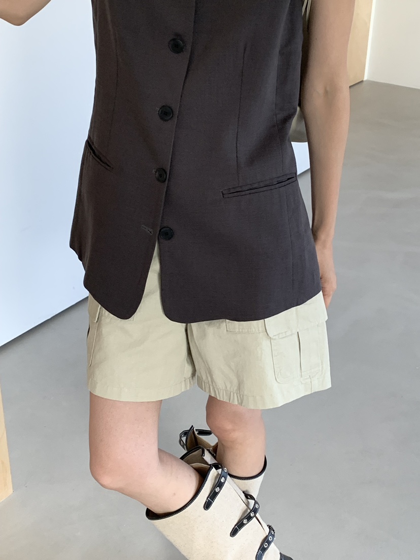 RIVER RAIN韓國代購女裝新品時尚休閑26春夏職業26夏季馬甲RIVER RAIN馬甲