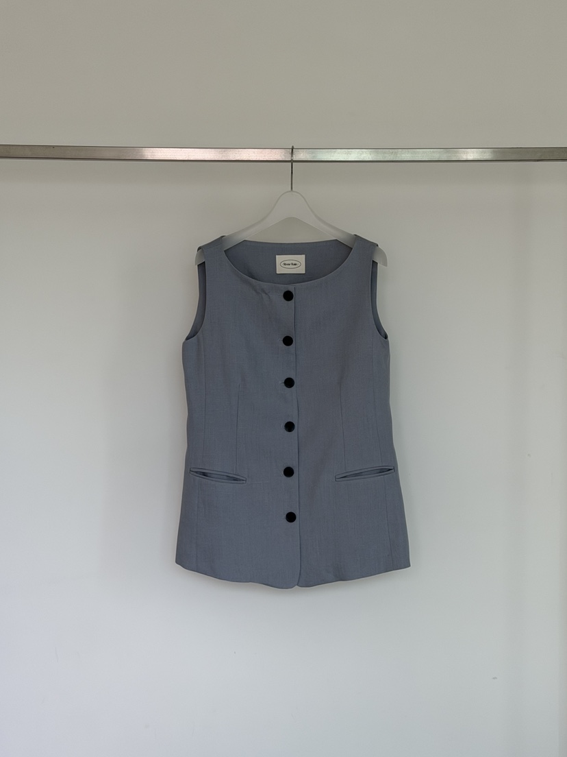 RIVER RAIN韓國代購女裝新品時尚休閑26春夏職業26夏季馬甲RIVER RAIN馬甲圖色1