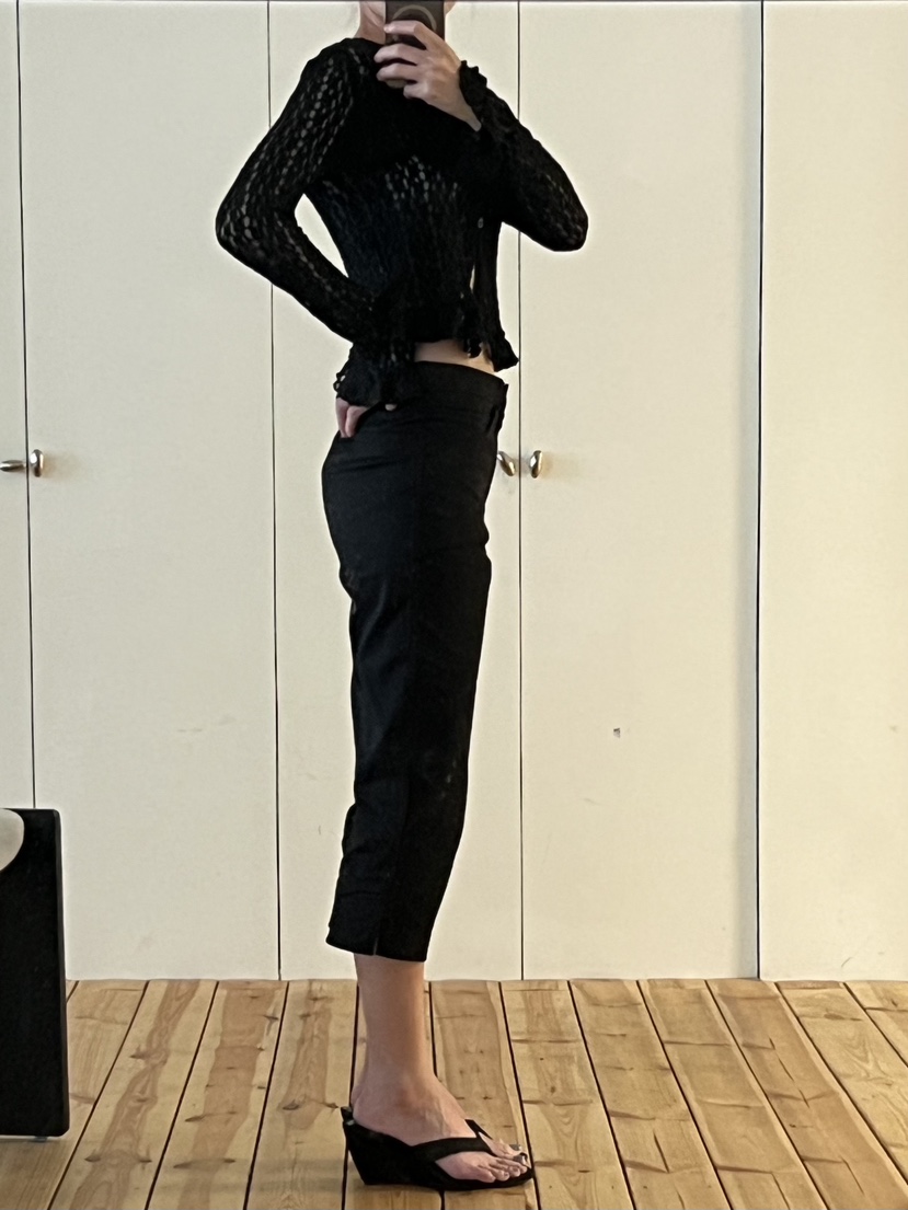 ADDICTED韓國直郵女士新款26夏季時尚熱賣針織衫荷葉邊開衫ADDICTED針織衫
