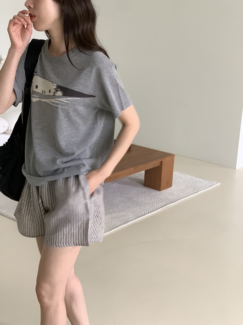 CICI韓國直郵女士新款職業時尚26夏季推薦熱賣休閑T恤印花Ci CiT恤
