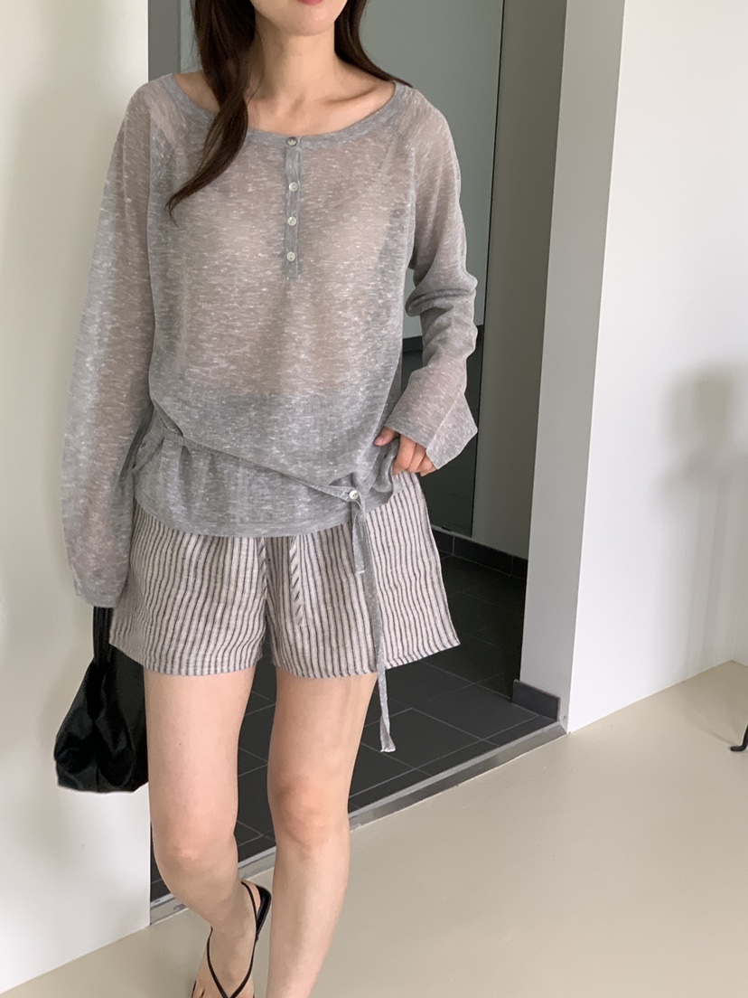 CICI東大門實拍韓國女裝新款熱賣推薦時尚休閑人氣短褲條紋Ci Ci短褲