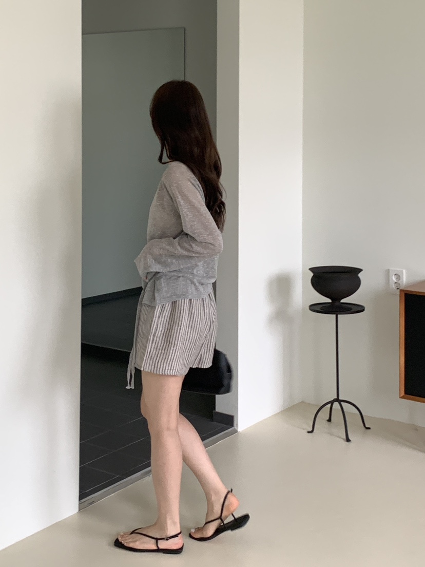 CICI東大門實拍韓國女裝新款熱賣推薦時尚休閑人氣短褲條紋Ci Ci短褲