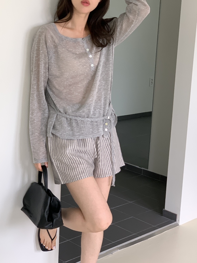 CICI東大門實拍韓國女裝新款熱賣推薦時尚休閑人氣短褲條紋Ci Ci短褲