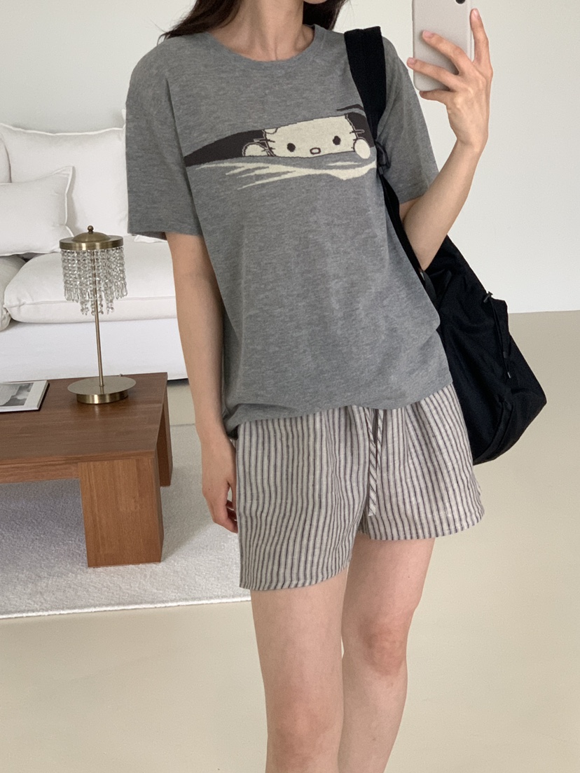 CICI東大門實拍韓國女裝新款熱賣推薦時尚休閑人氣短褲條紋Ci Ci短褲