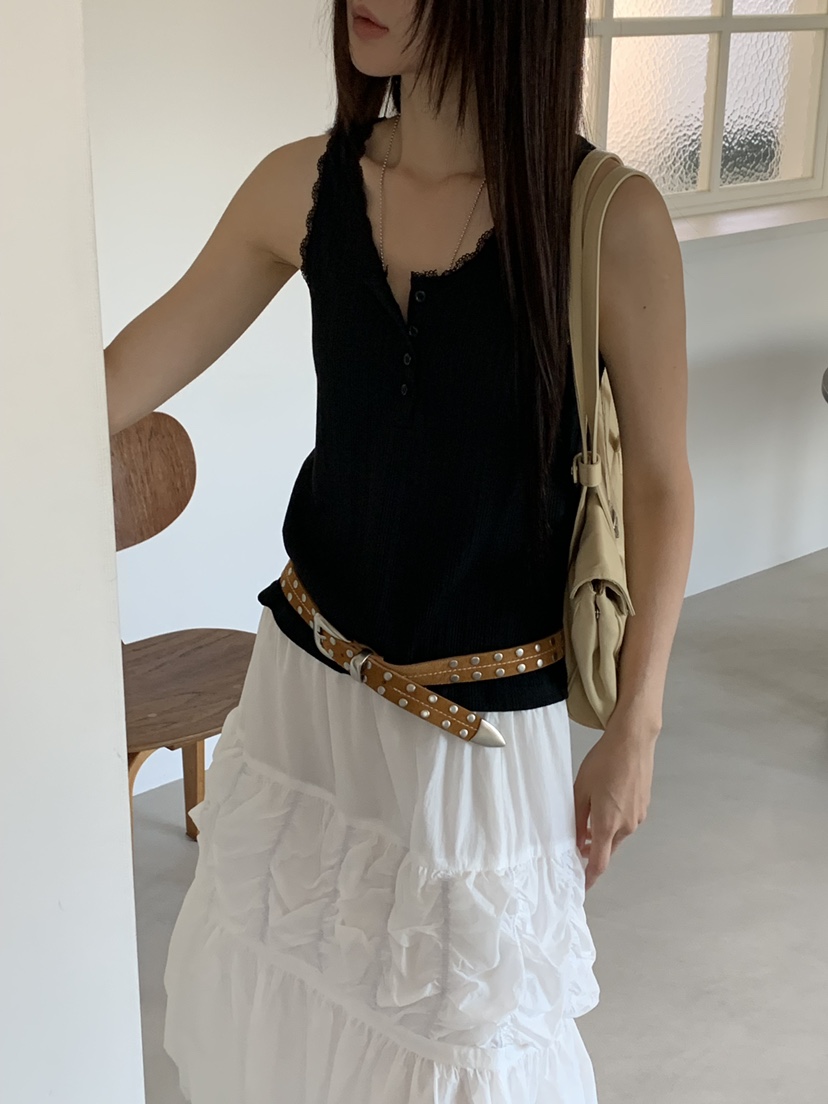 RIVER RAIN韓國東大門代購女裝新品26夏季人氣休閑吊帶背心RIVER RAIN吊帶/背心