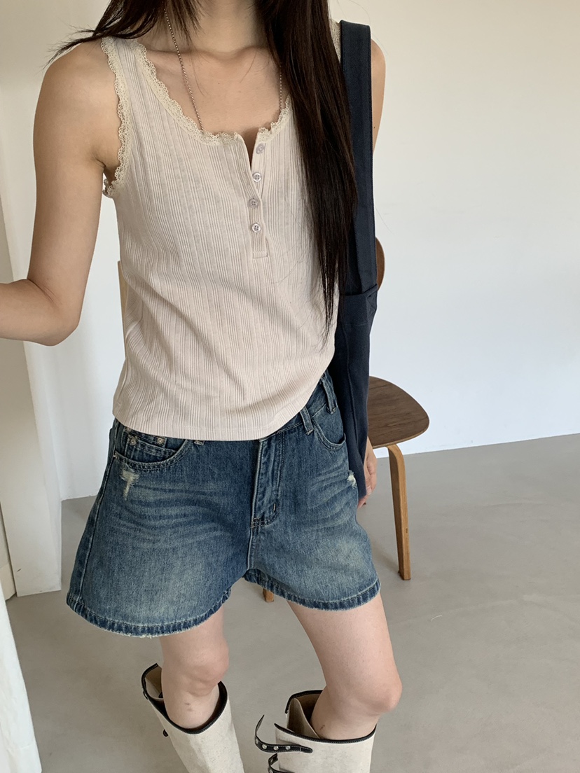 RIVER RAIN韓國東大門代購女裝新品26夏季人氣休閑吊帶背心RIVER RAIN吊帶/背心