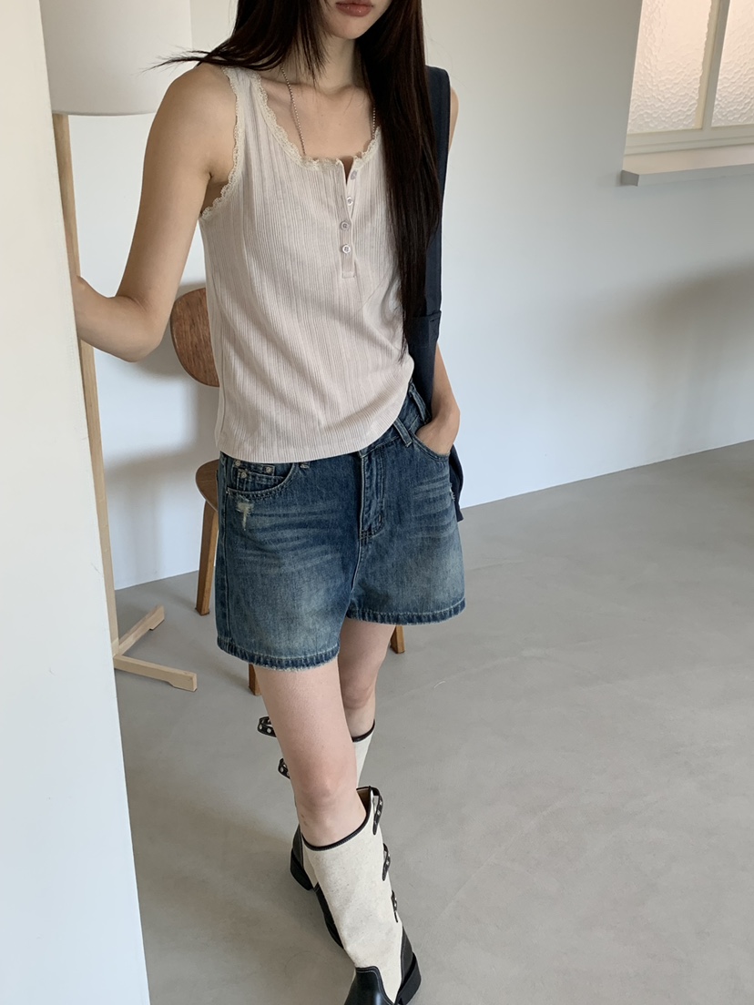 RIVER RAIN韓國東大門代購女裝新品26夏季人氣休閑吊帶背心RIVER RAIN吊帶/背心