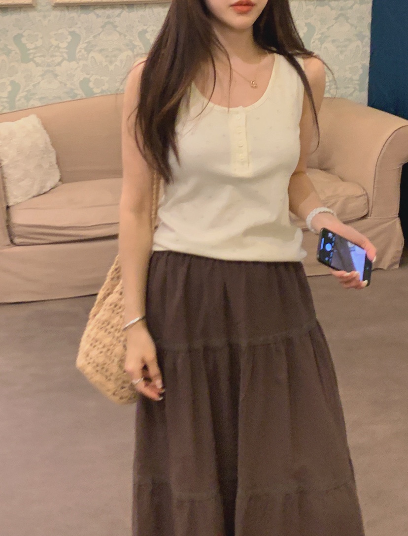 LA CREME韓國直郵女士新品職業26夏季熱賣人氣吊帶背心小花LA CREME吊帶/背心