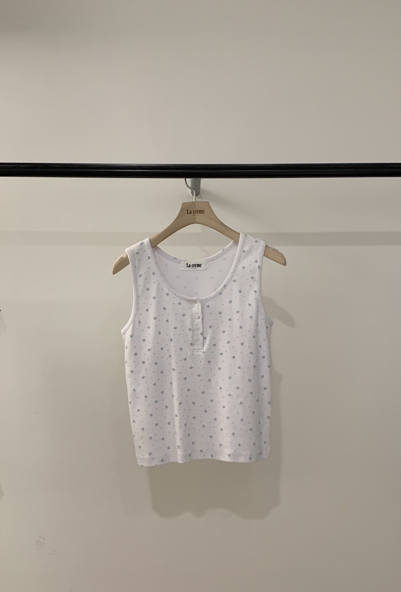 LA CREME韓國直郵女士新品職業26夏季熱賣人氣吊帶背心小花LA CREME吊帶/背心圖色3