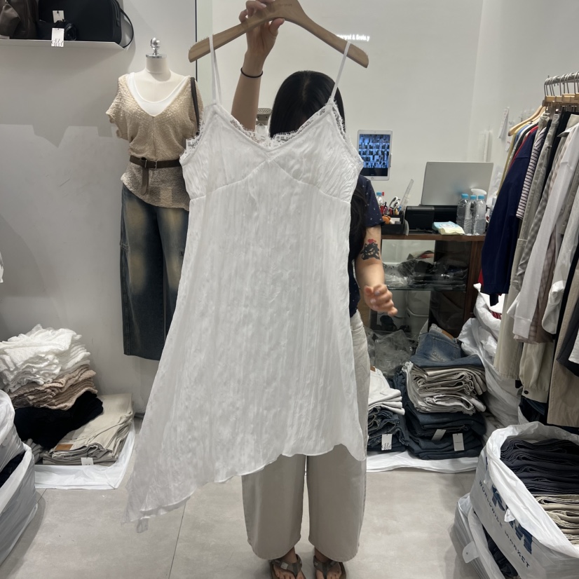 ANN MARGRET韓國直郵女士新款休閑連衣裙不對稱褶裥GRETA.Y連衣裙圖色2