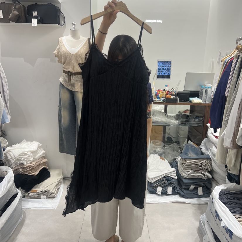 ANN MARGRET韓國直郵女士新款休閑連衣裙不對稱褶裥GRETA.Y連衣裙圖色3