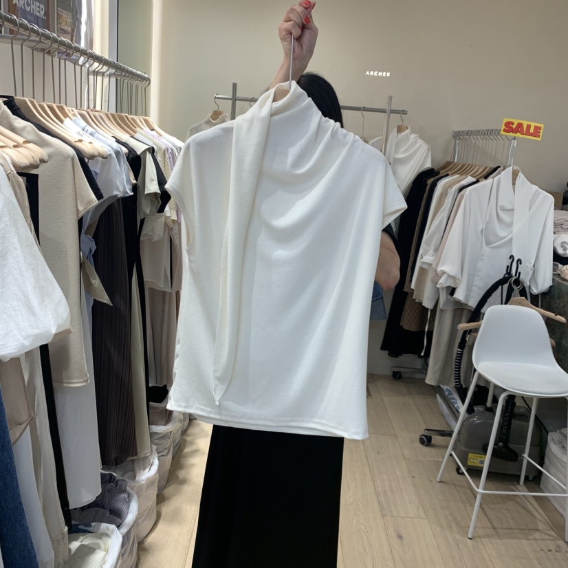 ARCHER韓國東大門代購女裝新款職業熱賣26夏季26春夏T恤圍巾ARCHERT恤圖色1