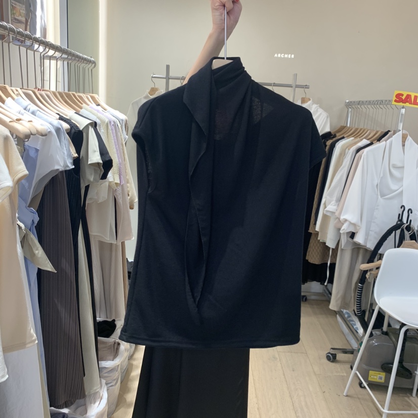 ARCHER韓國東大門代購女裝新款職業熱賣26夏季26春夏T恤圍巾ARCHERT恤圖色3