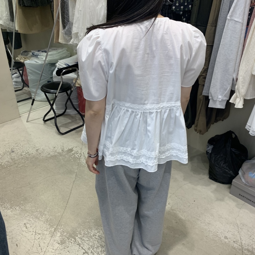 J PEAK/BY FLOW韓國東大門代購女裝新品職業襯衫蕾絲衫J PEAK襯衫/蕾絲衫