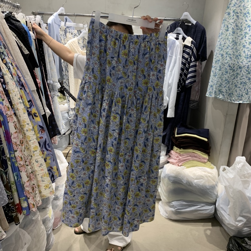 LOGROAD韓國東大門直郵女士新款熱賣推薦26夏季休閑職業長裙LOG ROAD長裙圖色1