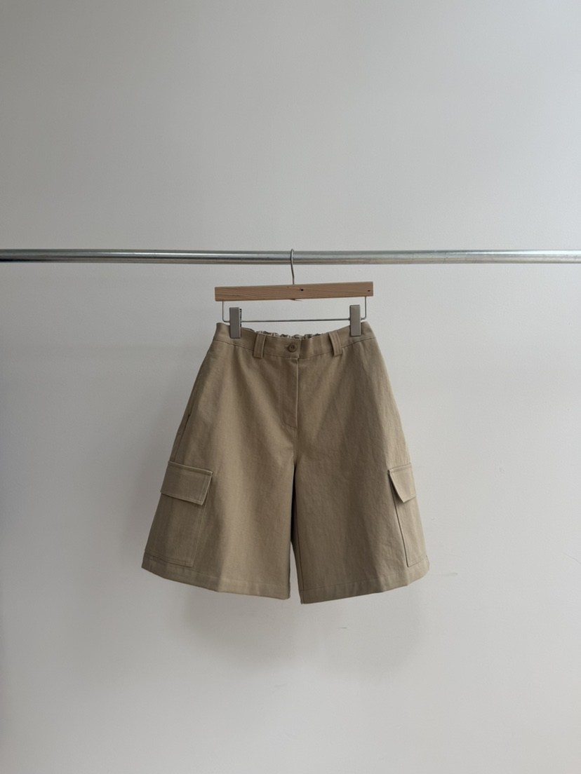 TAFFETA/MURET韓國代購女士新品26夏季休閑短褲工裝束帶TAFFETA/MURET短褲圖色1
