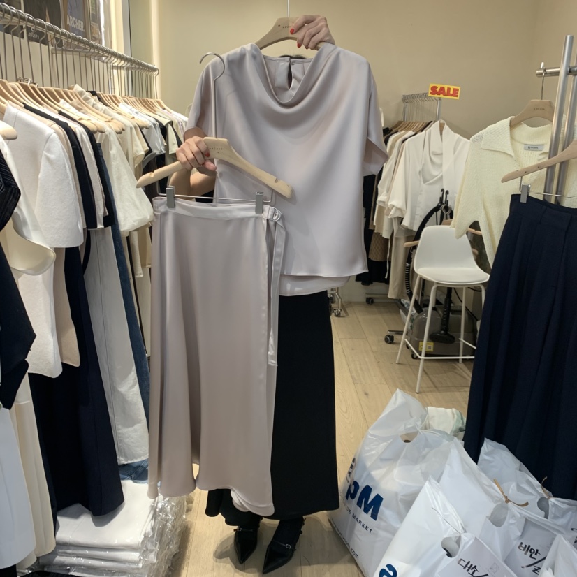 ARCHER韓國東大門直郵女裝新品人氣休閑熱賣時尚套裝絲綢ARCHER套裝圖色2