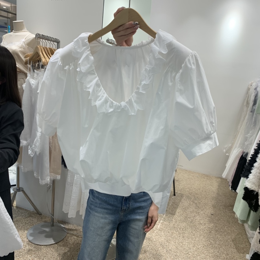 A東大門實拍韓國女裝新款人氣推薦熱賣職業時尚襯衫蕾絲衫A STORE襯衫/蕾絲衫圖色1