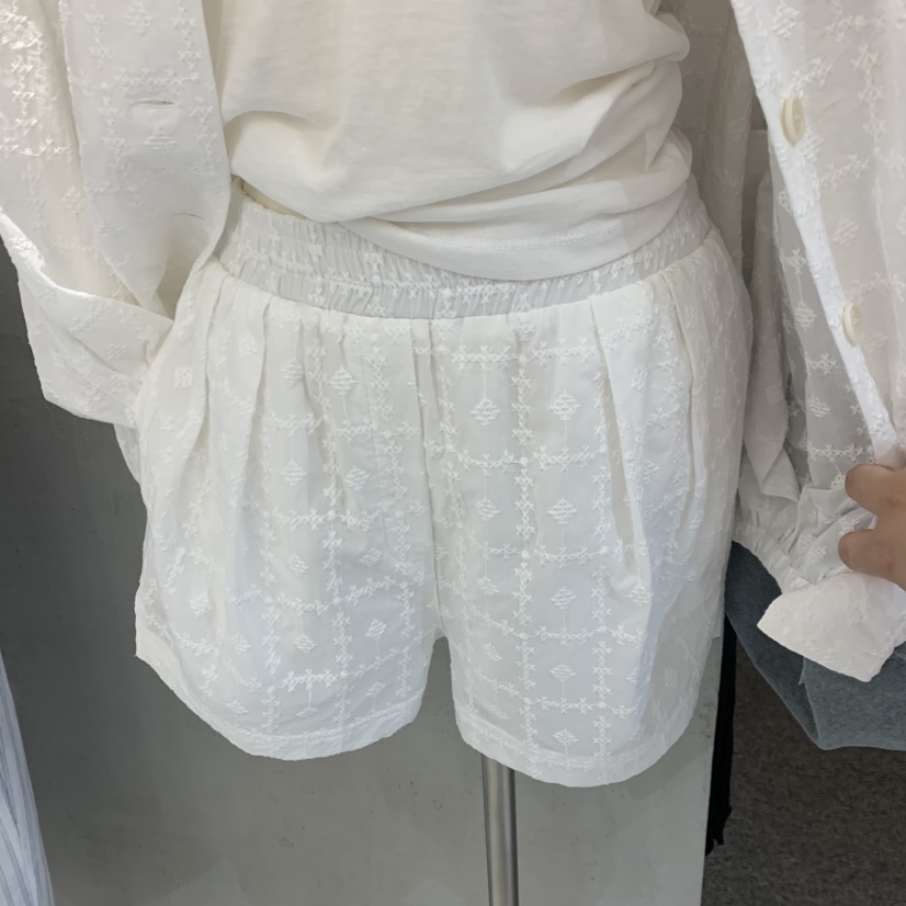 MAG韓國直郵實拍女士新品26春夏人氣休閑26夏季時尚短褲刺繡MAG短褲圖色2