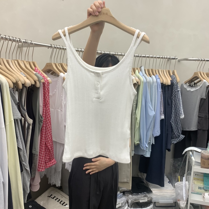 MURR東大門實拍韓國女士新款人氣26春夏26夏季熱賣吊帶背心MURR吊帶/背心圖色2