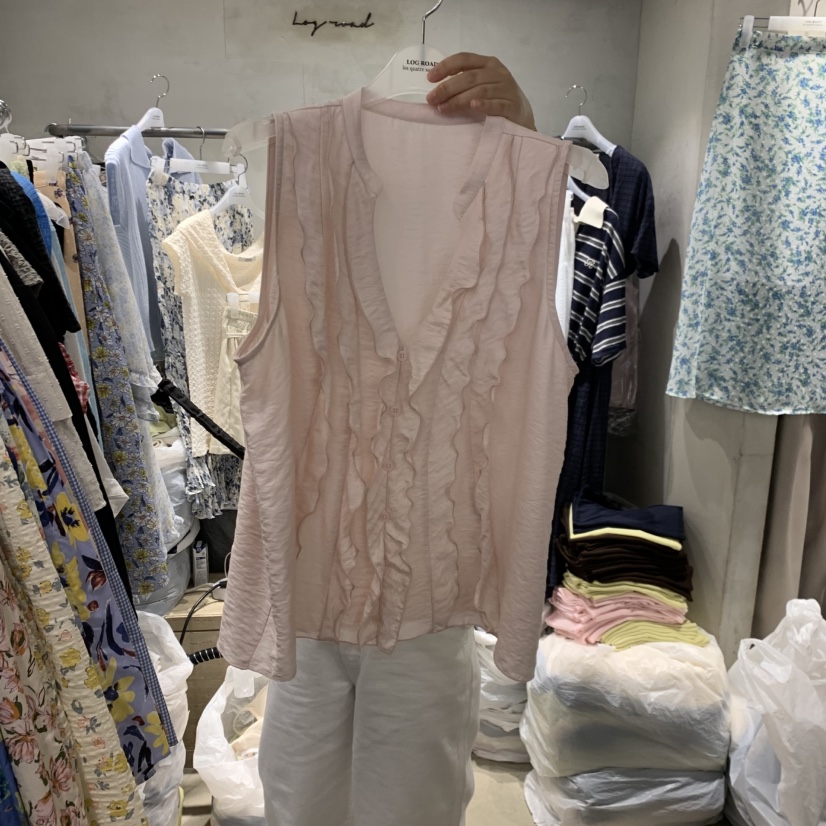 LOGROAD韓國直郵女士新品職業26春夏人氣時尚休閑襯衫蕾絲衫LOG ROAD襯衫/蕾絲衫圖色1