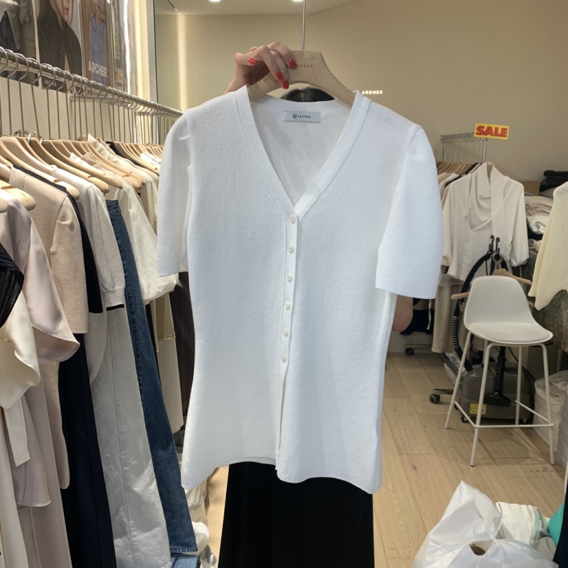 ARCHER韓國東大門代購女士新品26夏季職業休閑26春夏針織衫ARCHER針織衫圖色1