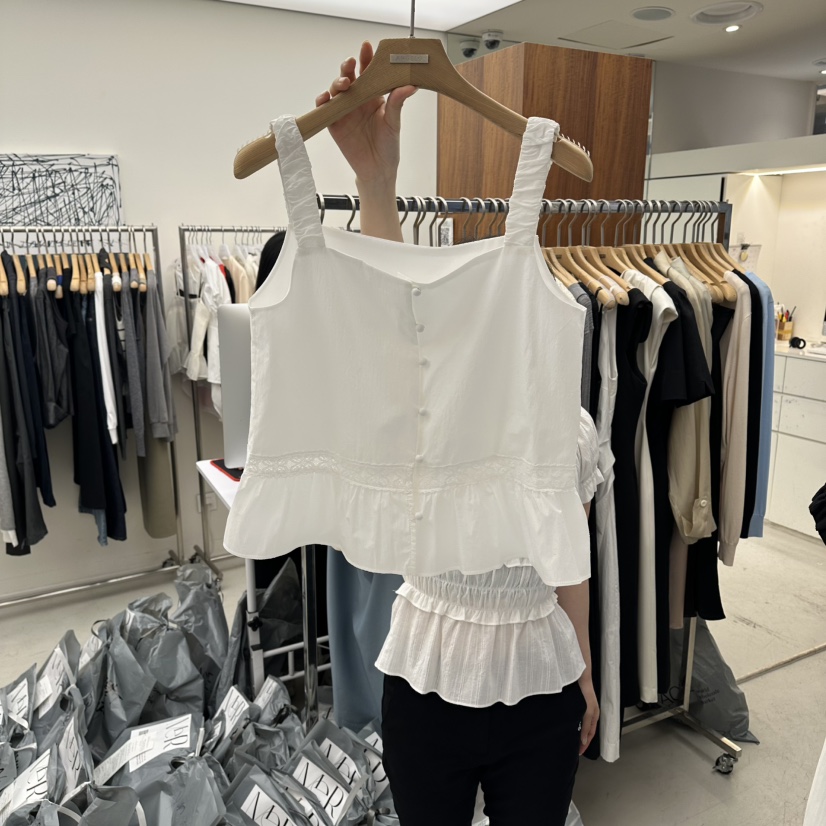 MER韓國東大門代購女士新品推薦26春夏26夏季熱賣吊帶背心MER/ANGELO BIANCO吊帶/背心圖色1