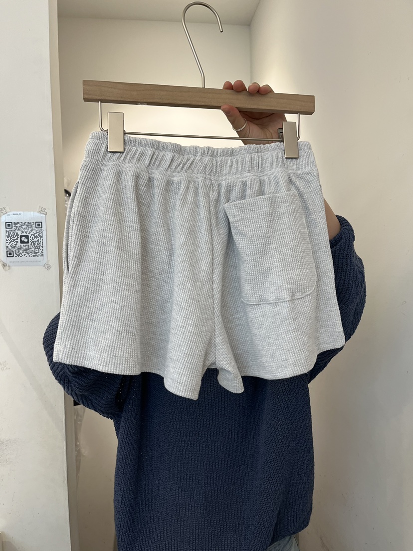 OUVIR韓國東大門代購女士新款26春夏人氣時尚熱賣短褲華夫格O.V.R/OUVIR短褲