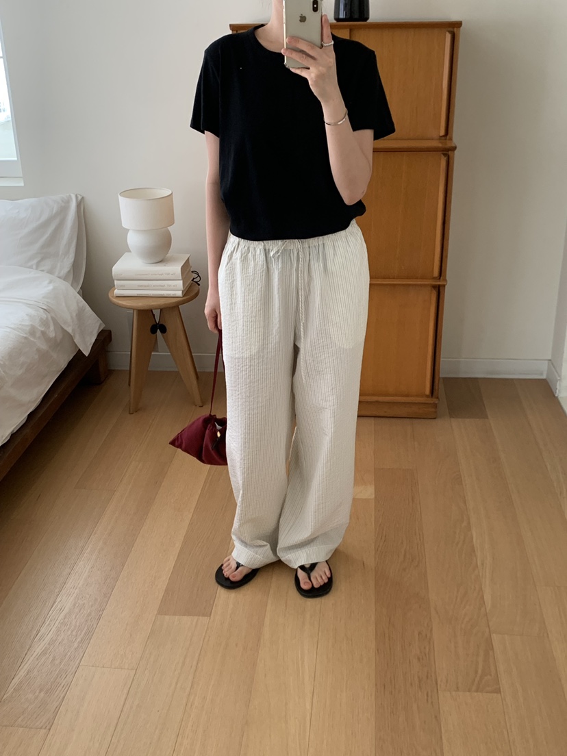 REGULARLY/PLACOR韓國東大門代購女裝新品26夏季休閑褲條紋REGULARLY/PLACOR休閑褲