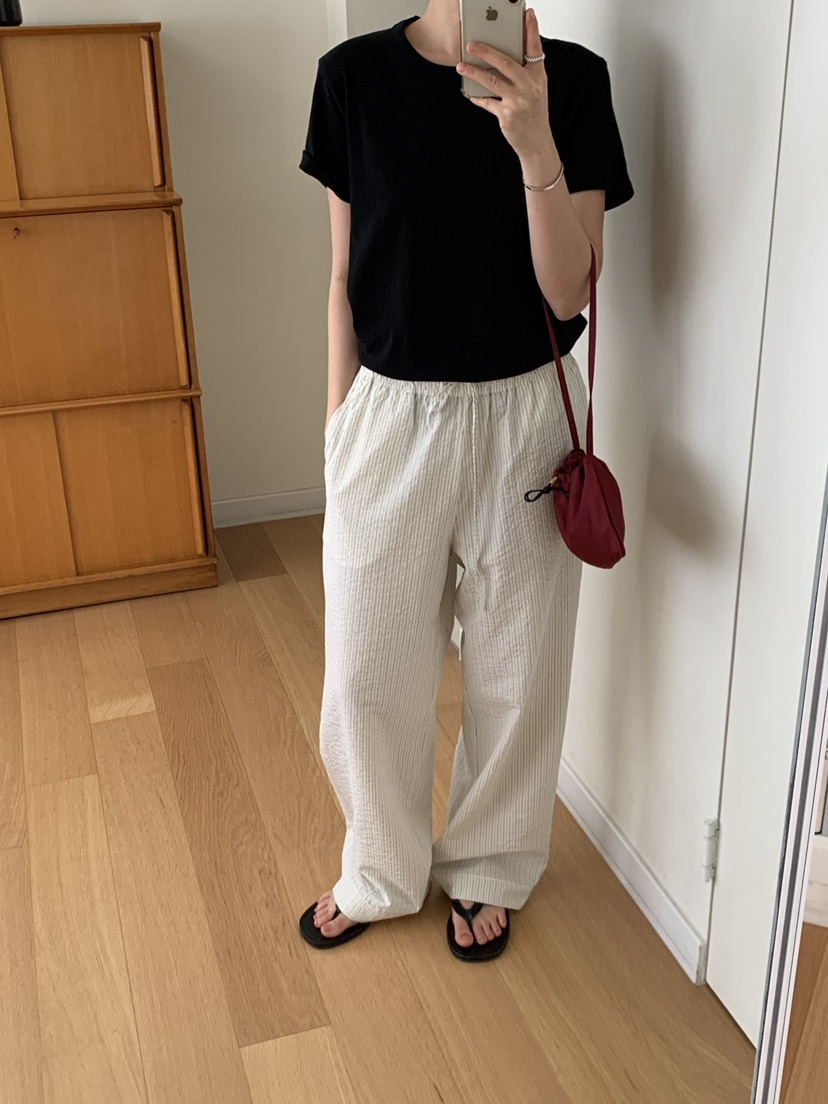 REGULARLY/PLACOR韓國東大門代購女裝新品26夏季休閑褲條紋REGULARLY/PLACOR休閑褲