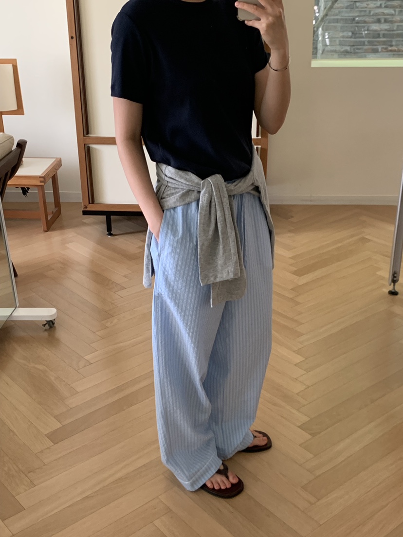 REGULARLY/PLACOR韓國東大門代購女裝新品26夏季休閑褲條紋REGULARLY/PLACOR休閑褲