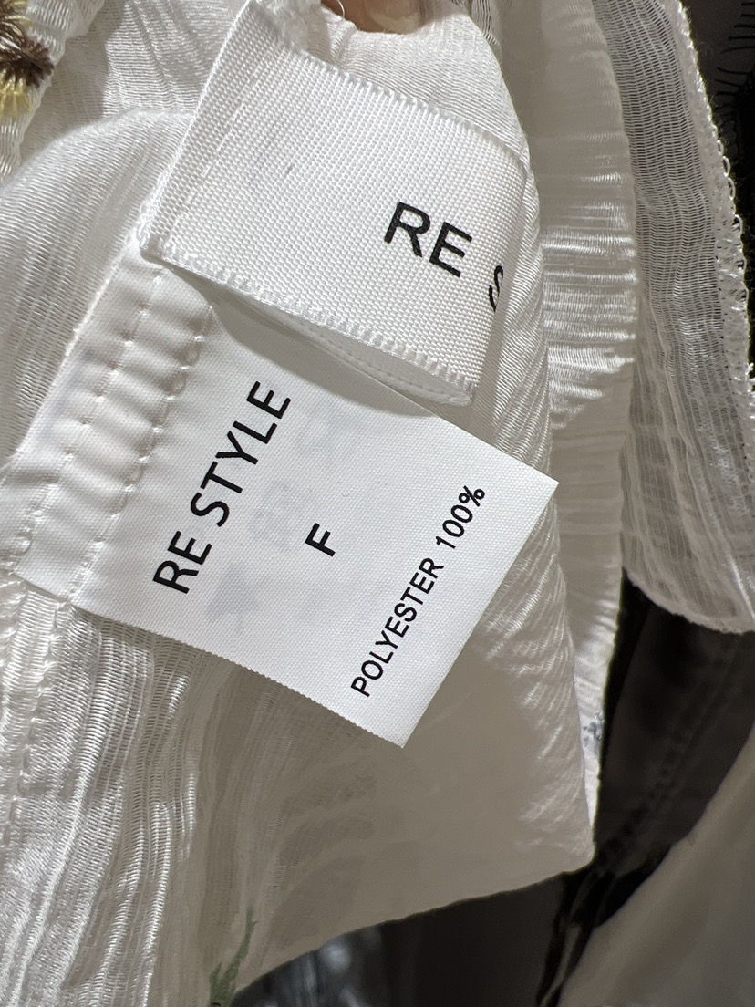RE STYLE-Q韓國代購女士新品26春夏26夏季襯衫蕾絲衫刺繡RE STYLE襯衫/蕾絲衫