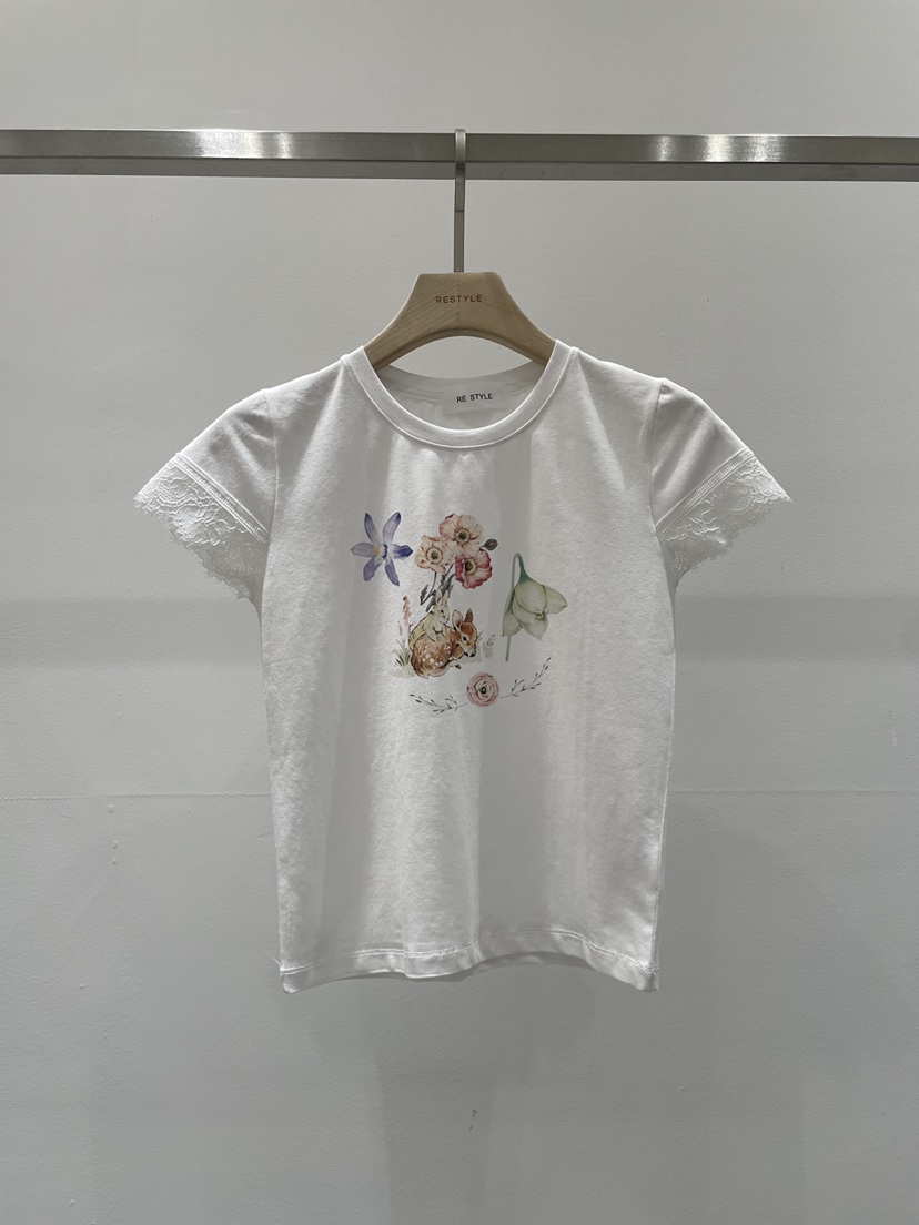 RE STYLE-Q韓國東大門直郵女士新品26春夏休閑時尚熱賣T恤RE STYLET恤圖色1