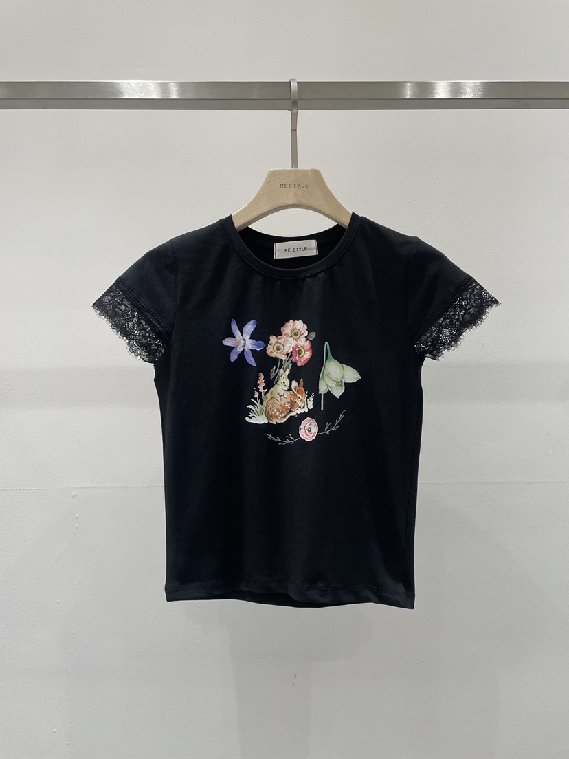 RE STYLE-Q韓國東大門直郵女士新品26春夏休閑時尚熱賣T恤RE STYLET恤圖色2