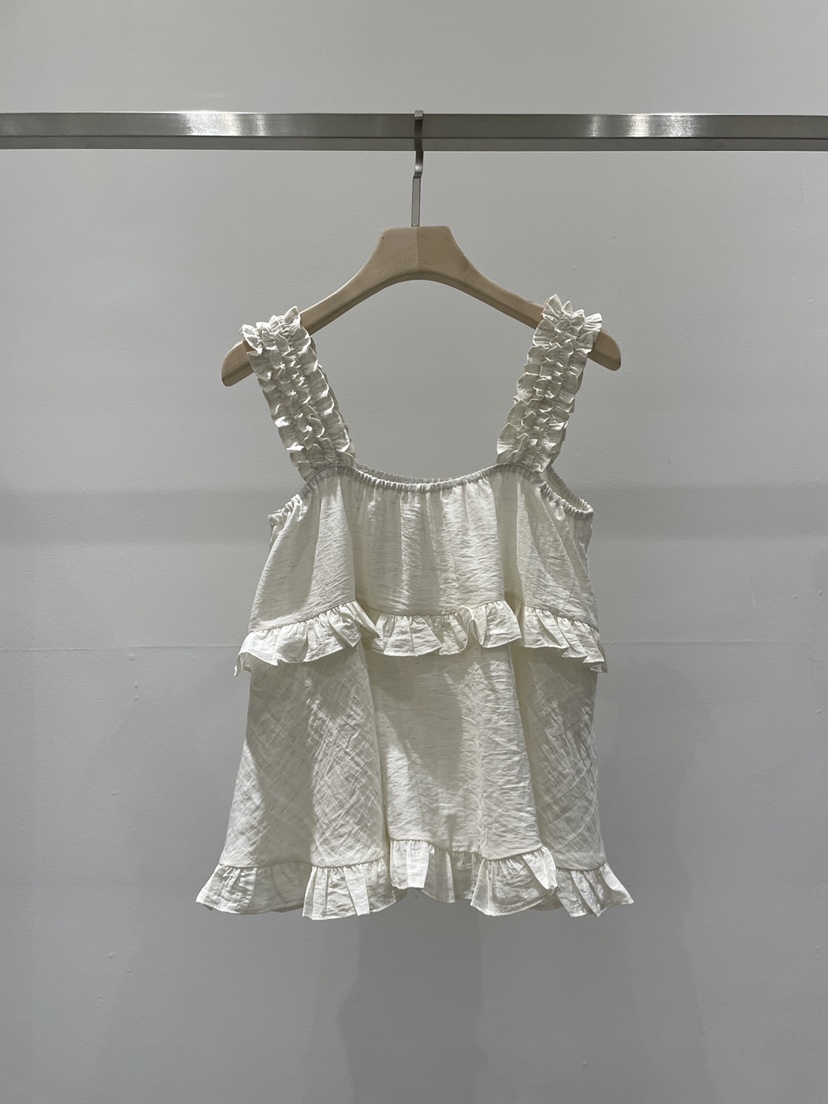 RE STYLE-Q韓國直郵女士新款26春夏人氣吊帶背心荷葉邊RE STYLE吊帶/背心