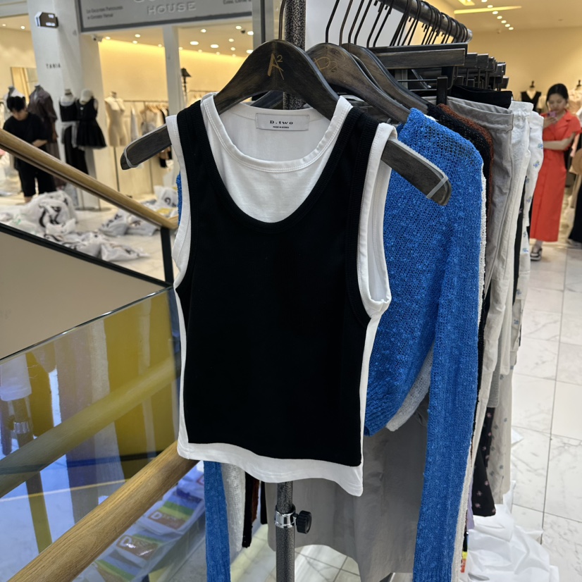 A2/D2東大門實拍韓國女士新品時尚吊帶背心不對稱假兩件A2/D2吊帶/背心圖色3