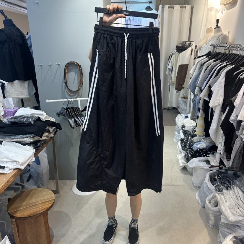 空韓國直郵實拍女士新品職業熱賣人氣26春夏休閑推薦休閑褲BAKHA休閑褲圖色3黑色