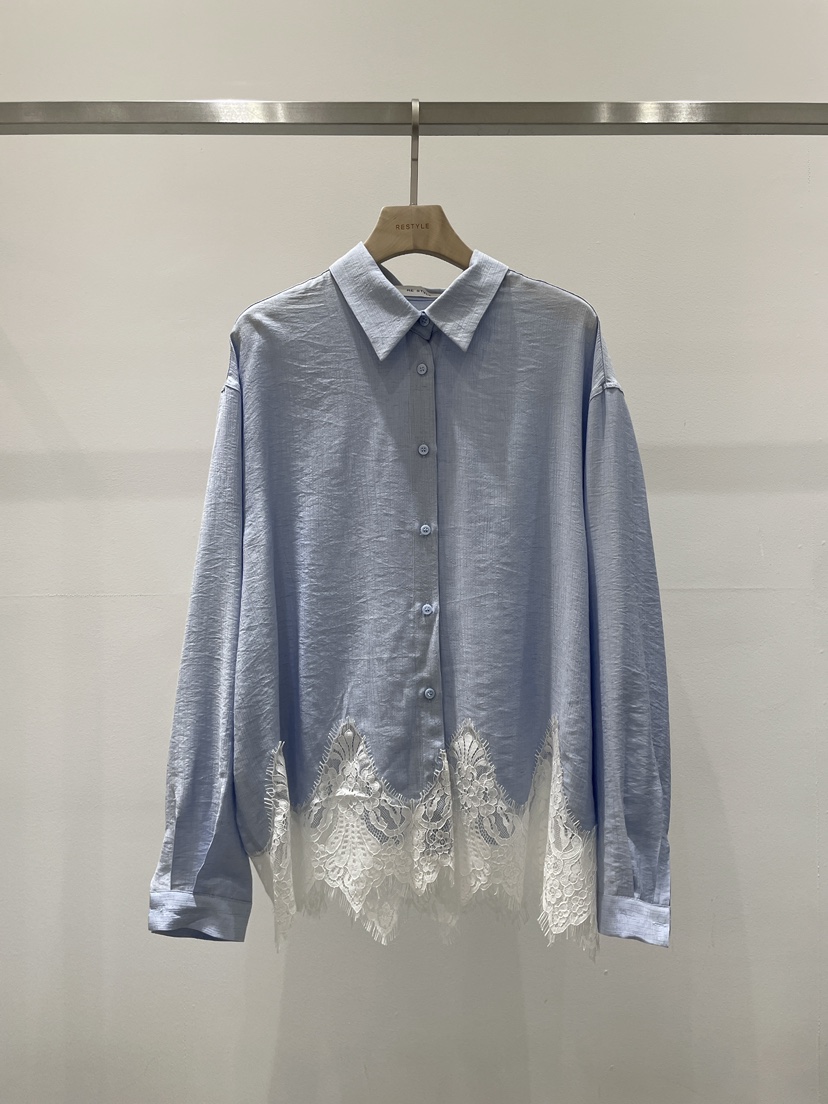 RE STYLE-Q韓國東大門直郵女士新品26春夏推薦襯衫蕾絲衫RE STYLE襯衫/蕾絲衫圖色2