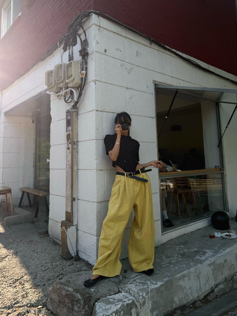 ABBEYLEE韓國直郵女裝新款26春夏人氣休閑休閑褲不含腰帶ABBEYLEE休閑褲