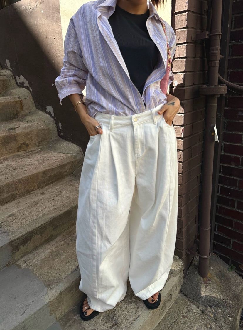 ABBEYLEE韓國直郵女裝新款26春夏人氣休閑休閑褲不含腰帶ABBEYLEE休閑褲圖色1