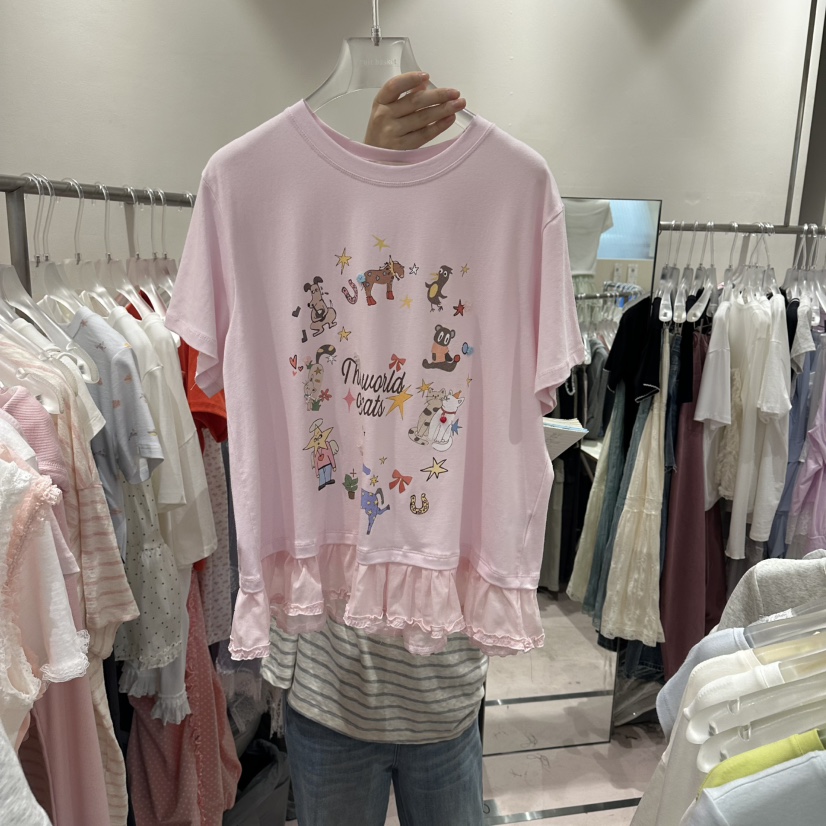 MIMME/LOOKK韓國直郵女士新款休閑人氣職業熱賣26夏季T恤MIMME/LOOKKT恤圖色2