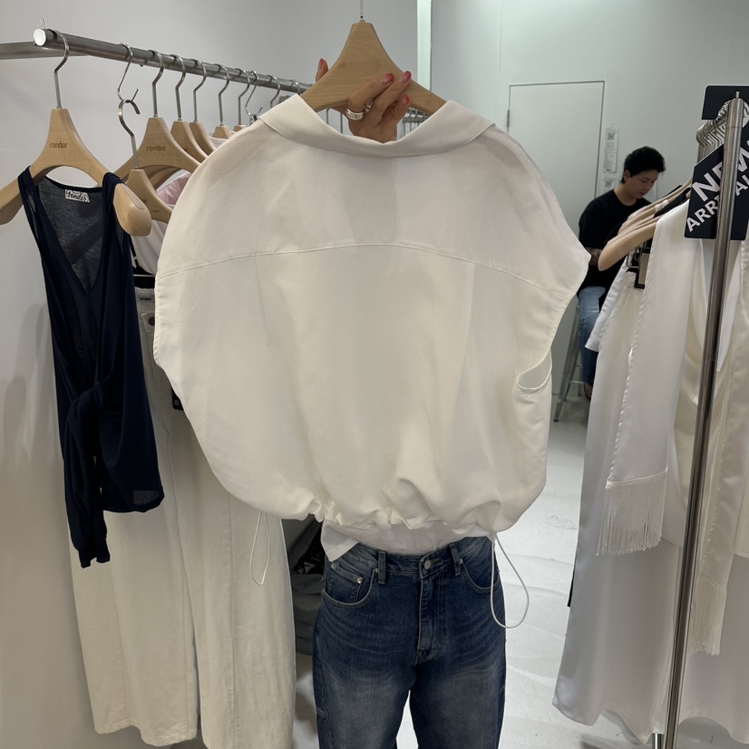 RENDER韓國東大門直郵女士新品時尚人氣推薦吊帶背心亞麻RENDER吊帶/背心