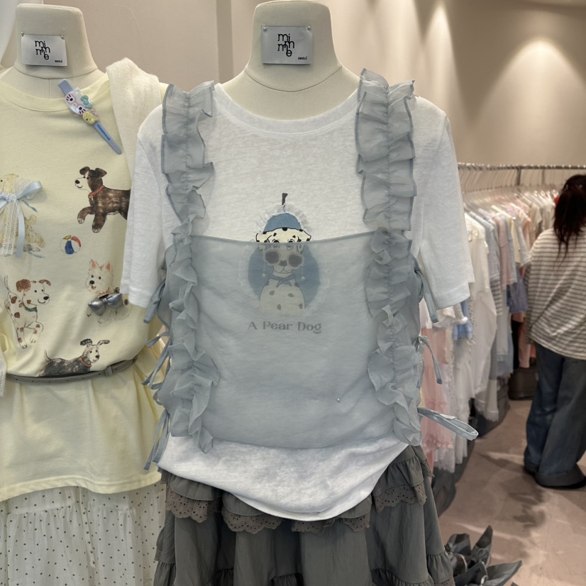 MIMME/LOOKK韓國東大門代購女裝新款熱賣吊帶背心不含內搭荷葉邊MIMME/LOOKK吊帶/背心圖色3