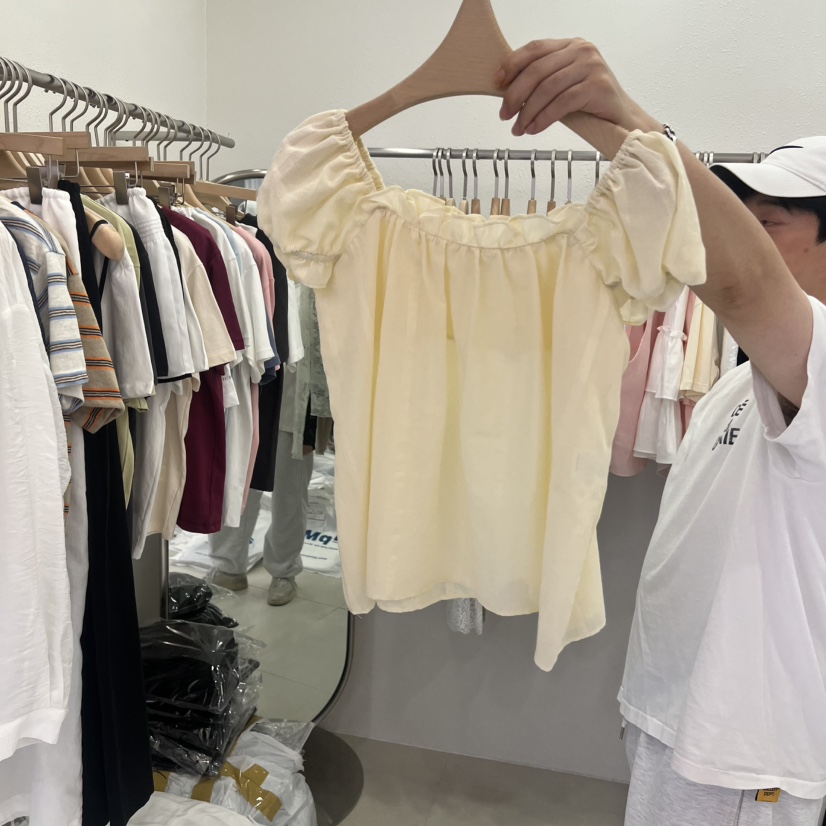 LELEN韓國直郵女士新款推薦休閑人氣熱賣時尚26夏季襯衫蕾絲衫LELEN襯衫/蕾絲衫圖色3