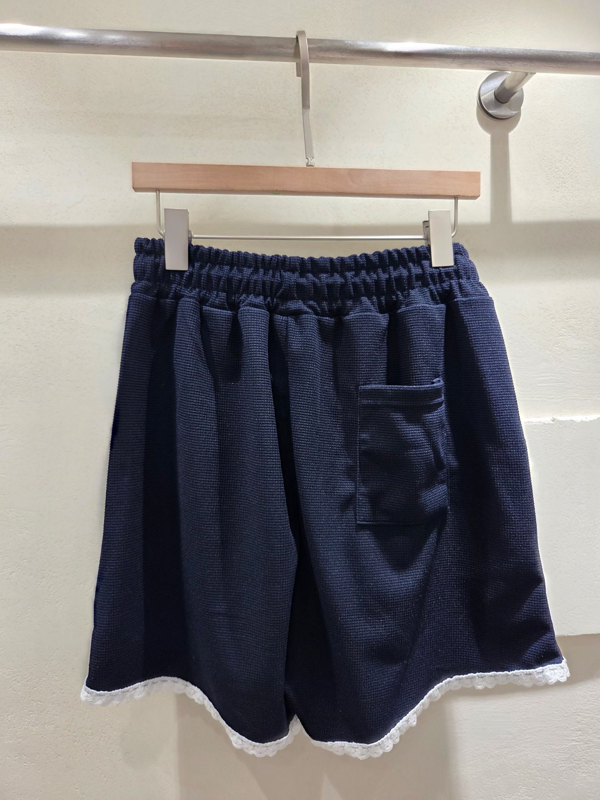 POPO韓國直郵女士新品熱賣休閑時尚26春夏26夏季短褲華夫格POPO短褲