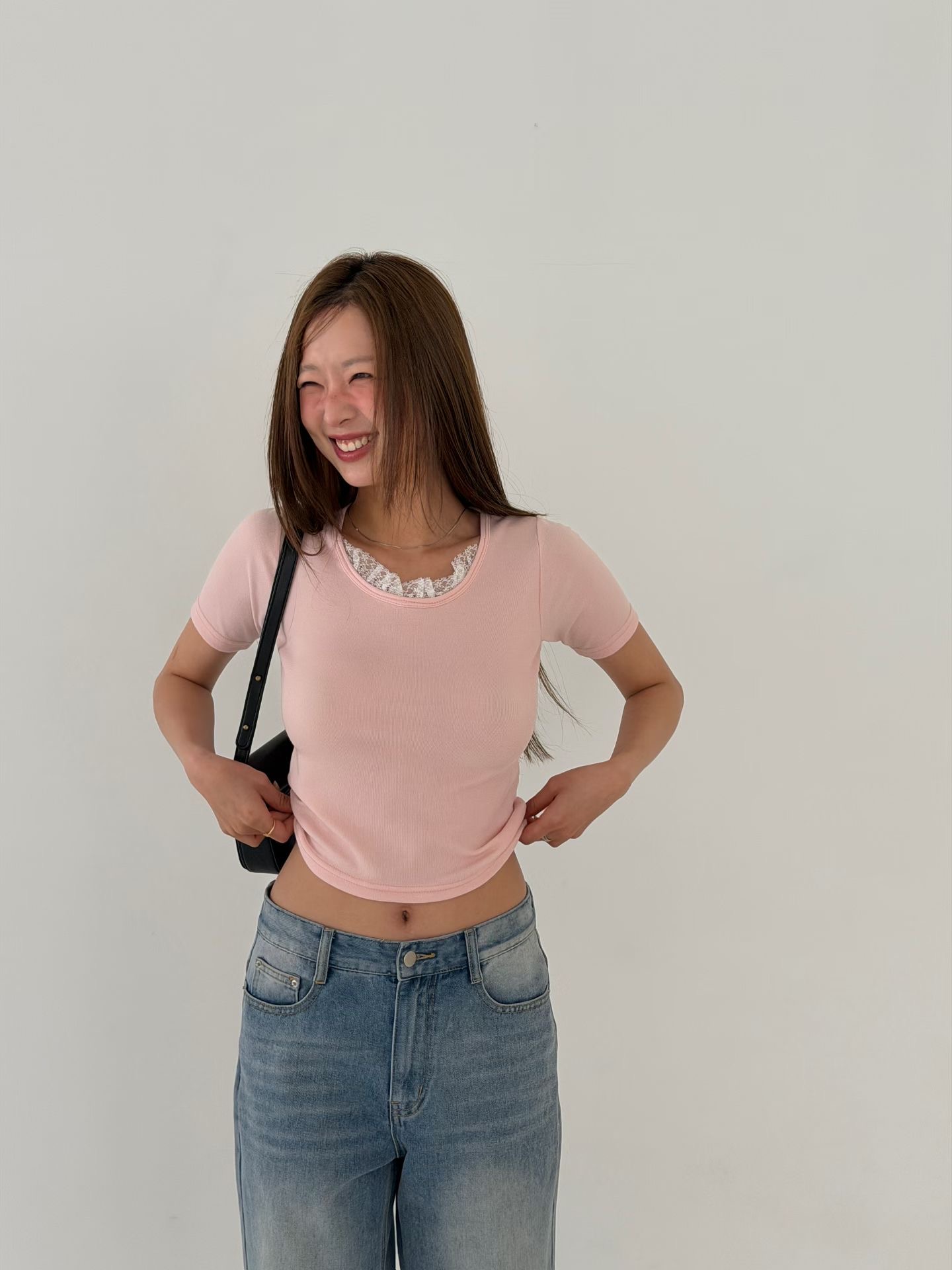 POPO韓國直郵女裝新款26春夏人氣時尚休閑職業26夏季熱賣T恤POPOT恤