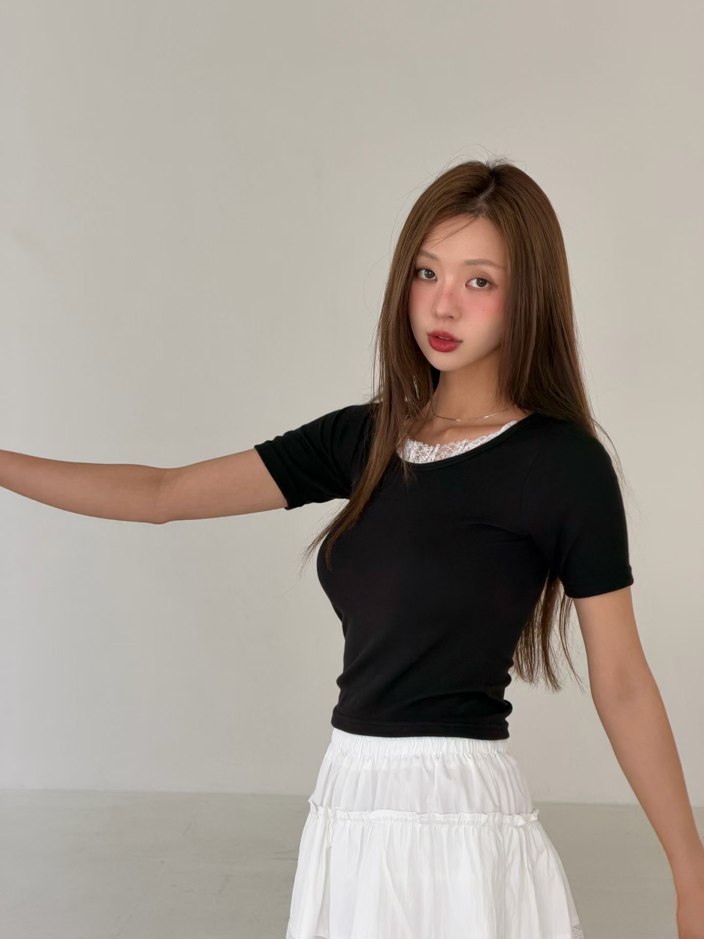 POPO韓國直郵女裝新款26春夏人氣時尚休閑職業26夏季熱賣T恤POPOT恤