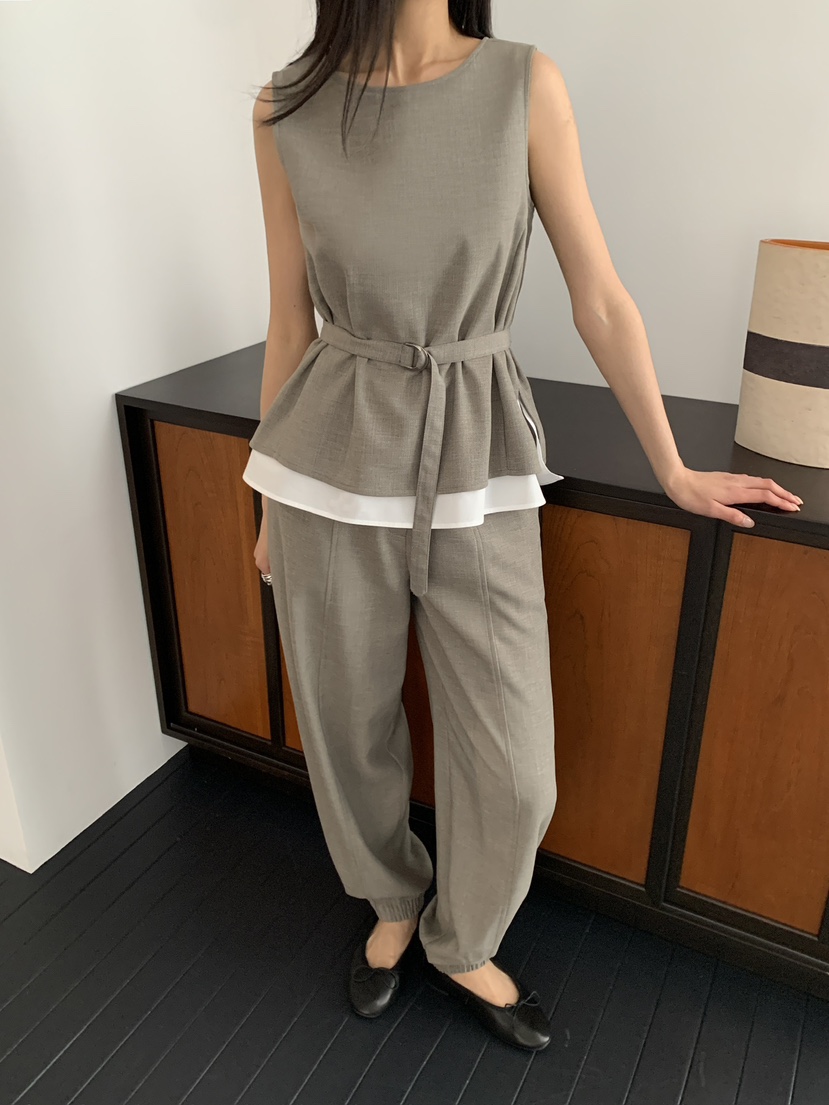 STAGE韓國直郵女裝新款26春夏推薦人氣26夏季熱賣職業休閑褲STAGE休閑褲